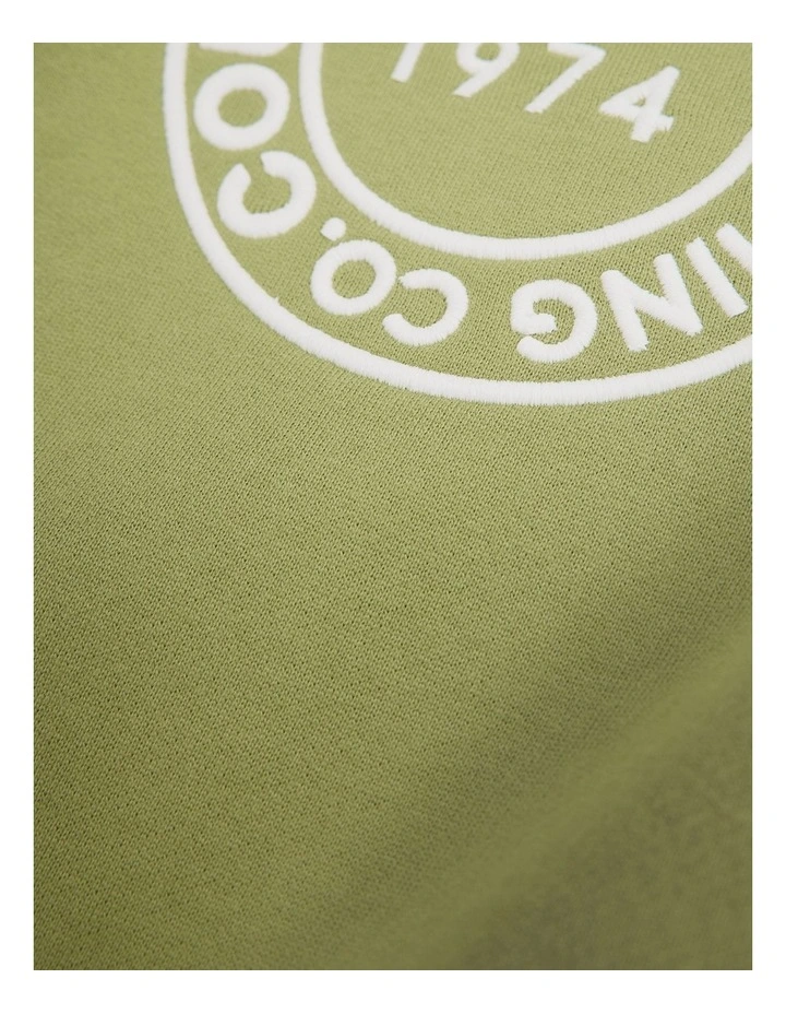 Australian Cotton Oversized Circle Logo Sweat in Pear image 5