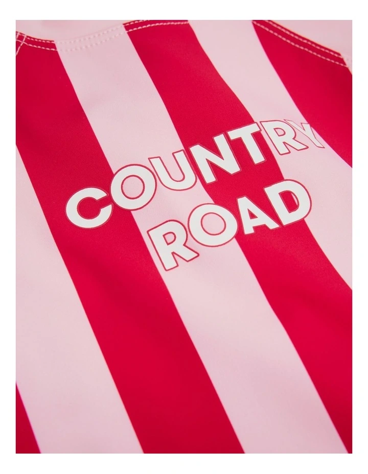 Block Stripe Swimsuit in Multi Pink image 3