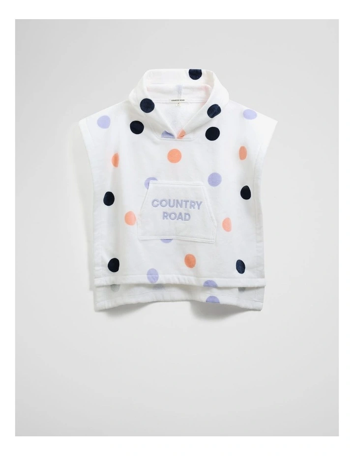 Multi Spot Poncho in Marshmallow image 1