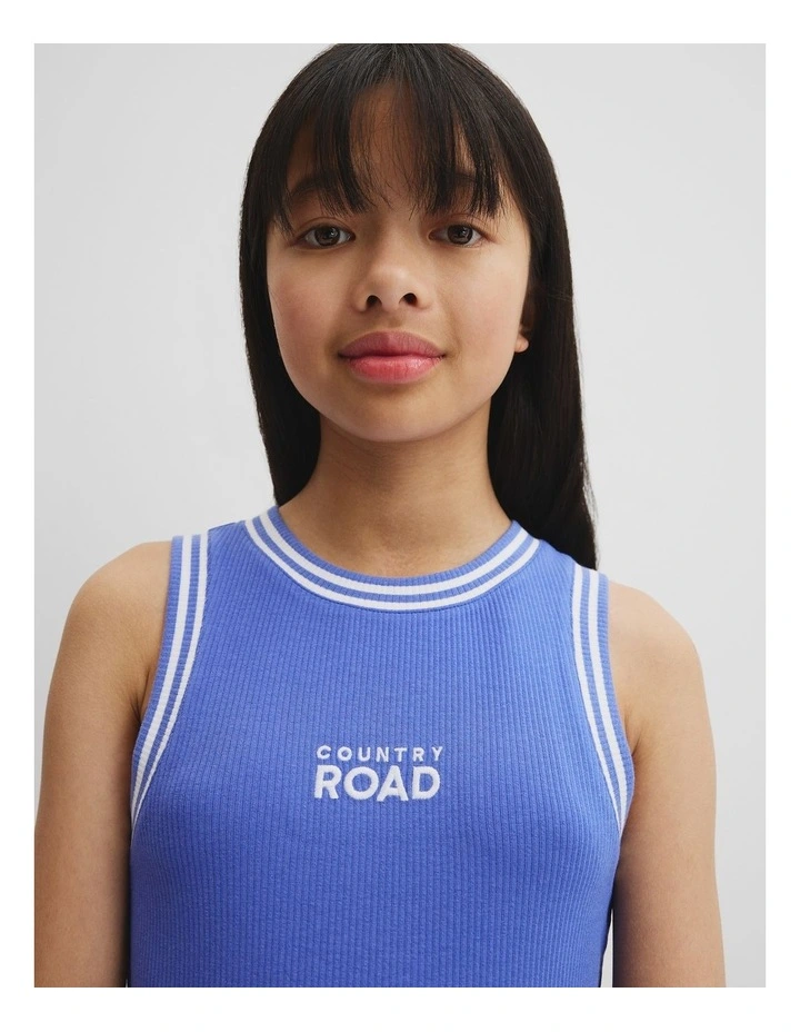 Teen Rib Midi Dress in Cobalt image 3