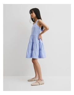 Teen Tier Mini Dress in Powder Blue