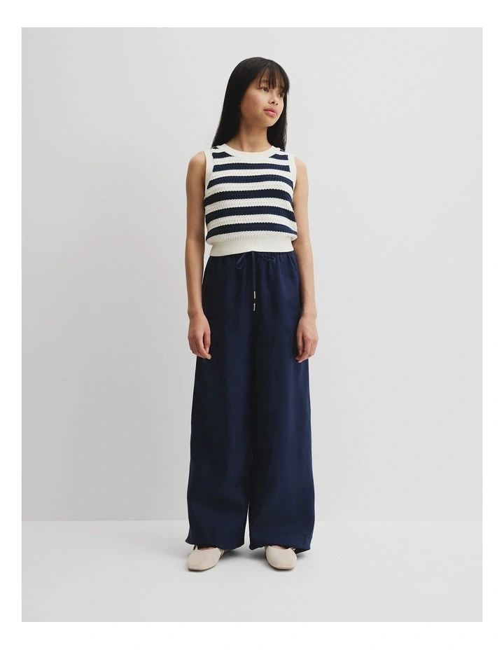 Teen Organically Grown Linen Pant in Ink image 1