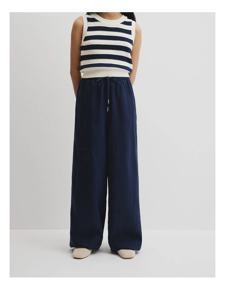 Teen Organically Grown Linen Pant in Ink image 2