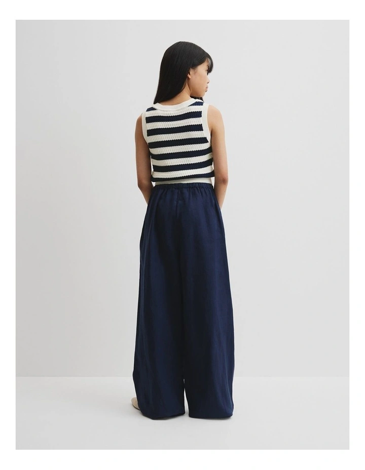Teen Organically Grown Linen Pant in Ink image 4