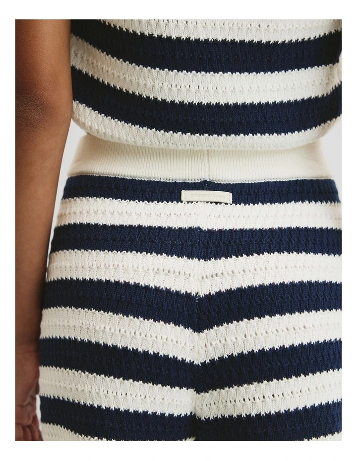 Teen Stripe Knit Short in Ink image 4