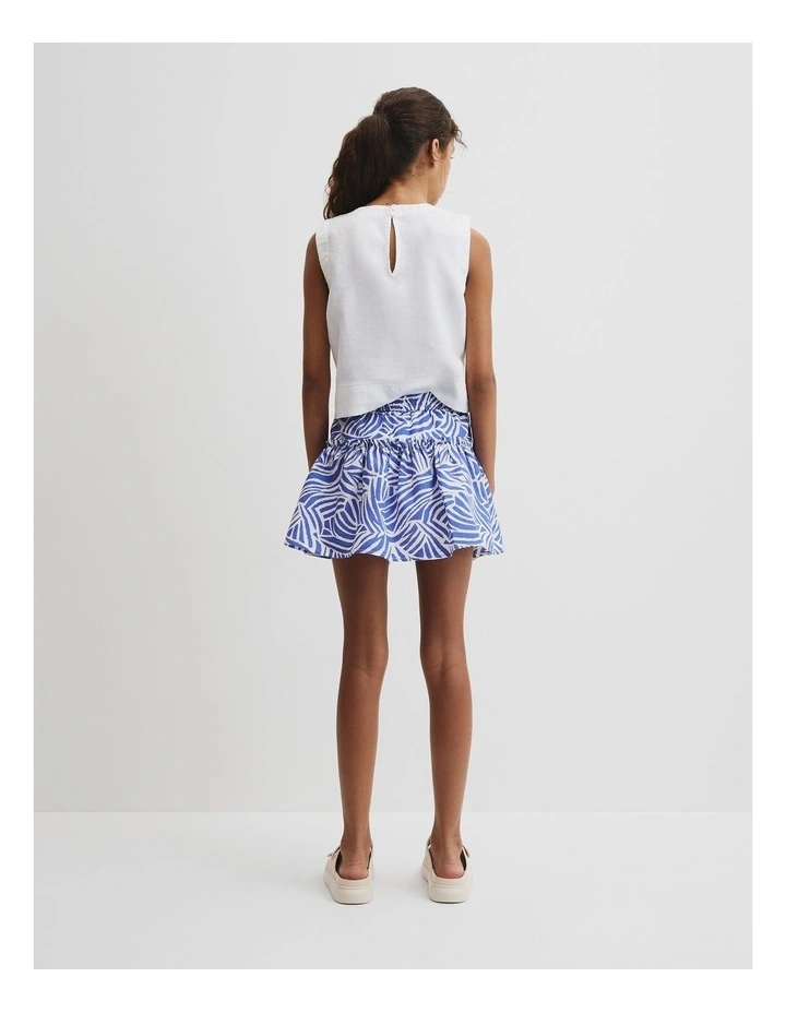 Teen Animal Print Skirt in Cobalt image 4