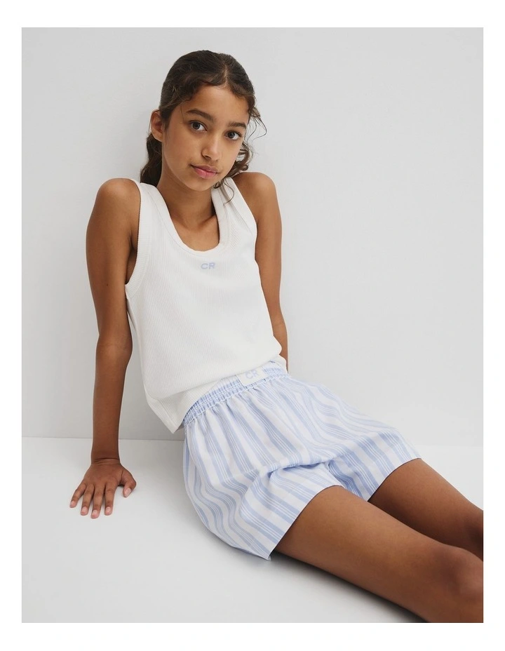 Teen Boxer Stripe Pyjama Set in Powder Blue image 2