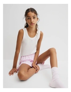 Teen Boxer Stripe Pyjama Set in Bubblegum