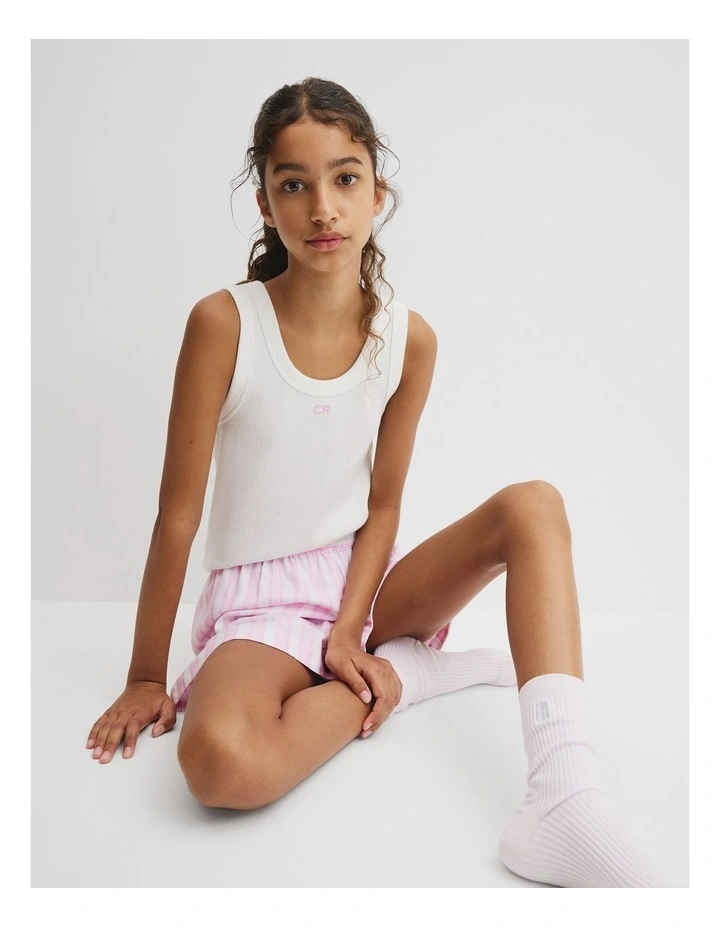 Teen Boxer Stripe Pyjama Set in Bubblegum image 1