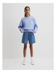 Teen Varsity Sweat in Powder Blue