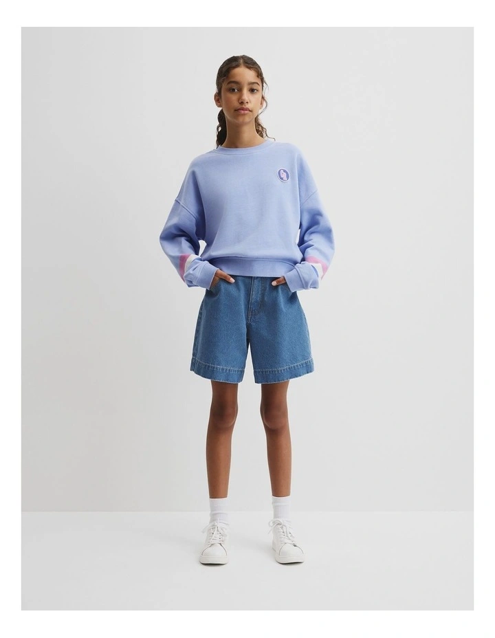 Teen Varsity Sweat in Powder Blue image 1