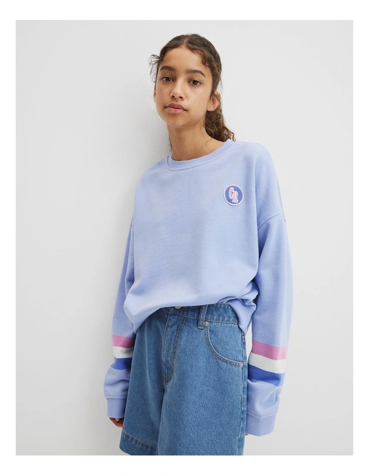 Teen Varsity Sweat in Powder Blue image 2