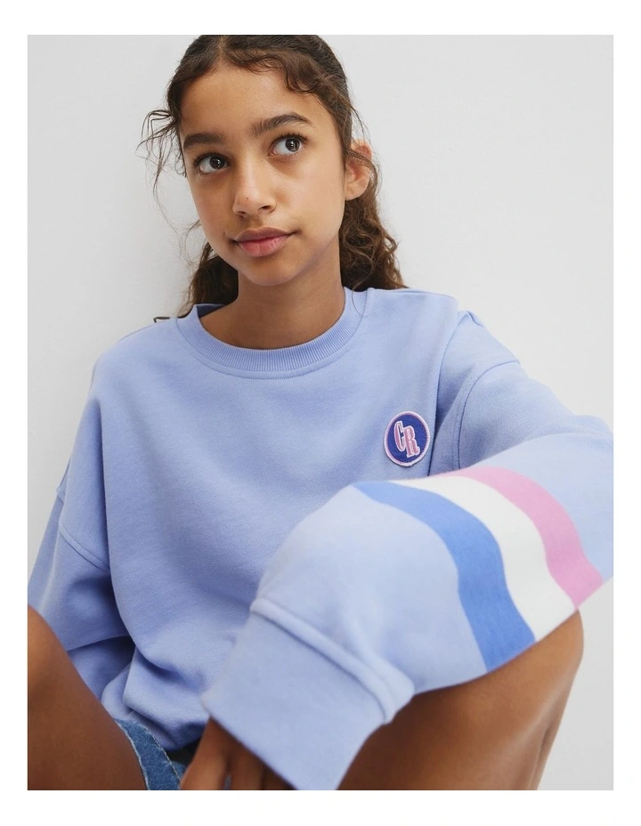 Teen Varsity Sweat in Powder Blue image 3