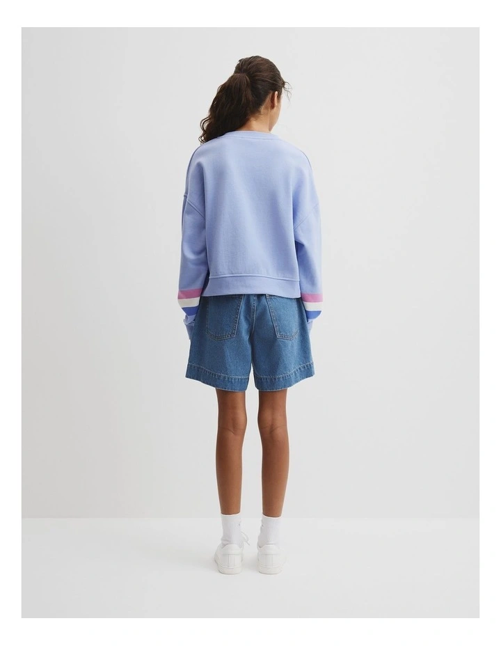 Teen Varsity Sweat in Powder Blue image 4