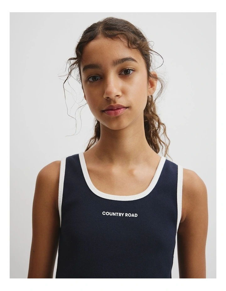 Teen Rib Tank in Ink image 3