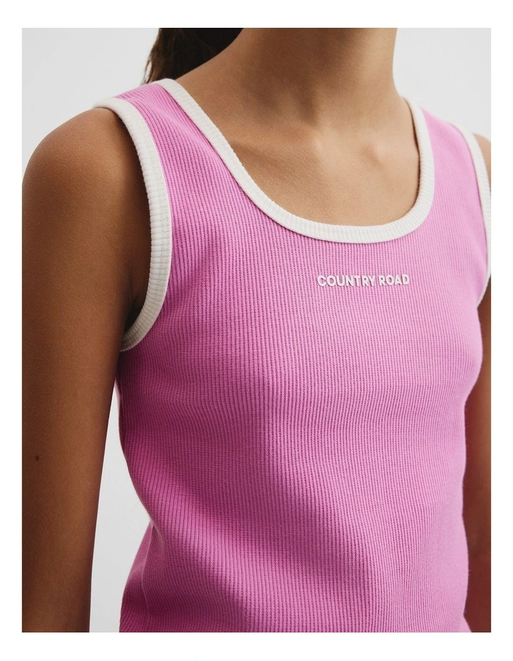 Teen Rib Tank in Bubblegum image 3