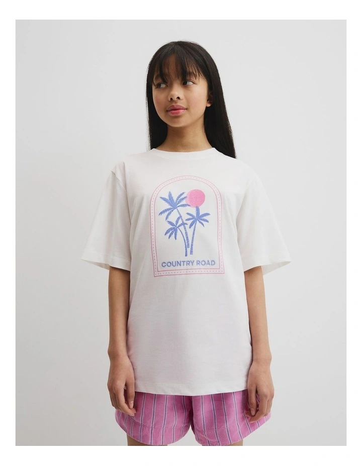 Teen Palm Springs T-shirt in Marshmallow image 2