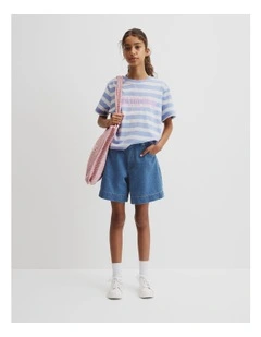 Teen Heritage T-shirt in Blue Stripe