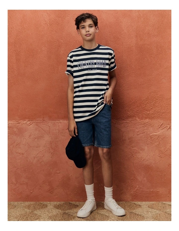 Teen Heritage T-shirt in Blue Stripe image 2