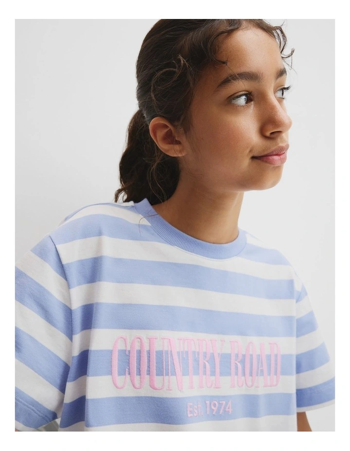 Teen Heritage T-shirt in Blue Stripe image 4