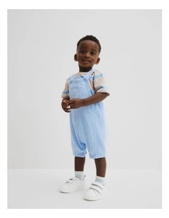 Organically Grown Cotton Textured Unisex Overall in Cloud