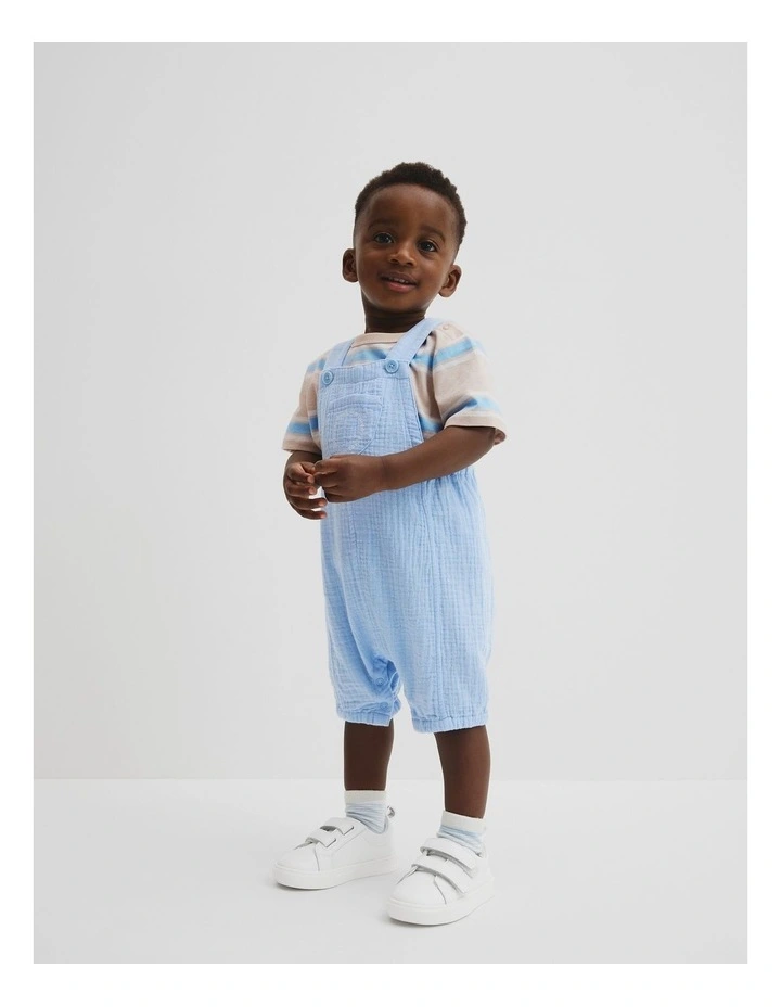 Organically Grown Cotton Textured Unisex Overall in Cloud image 1