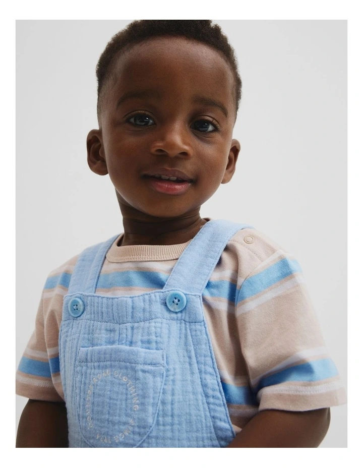 Organically Grown Cotton Textured Unisex Overall in Cloud image 2