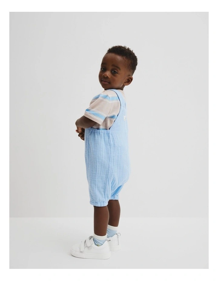 Organically Grown Cotton Textured Unisex Overall in Cloud image 3