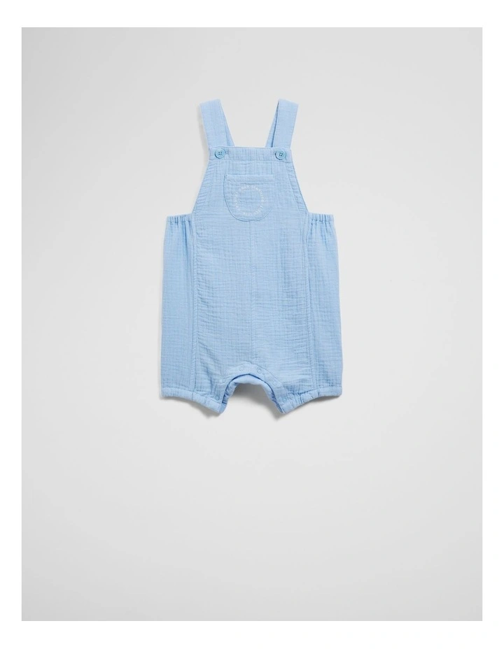 Organically Grown Cotton Textured Unisex Overall in Cloud image 4