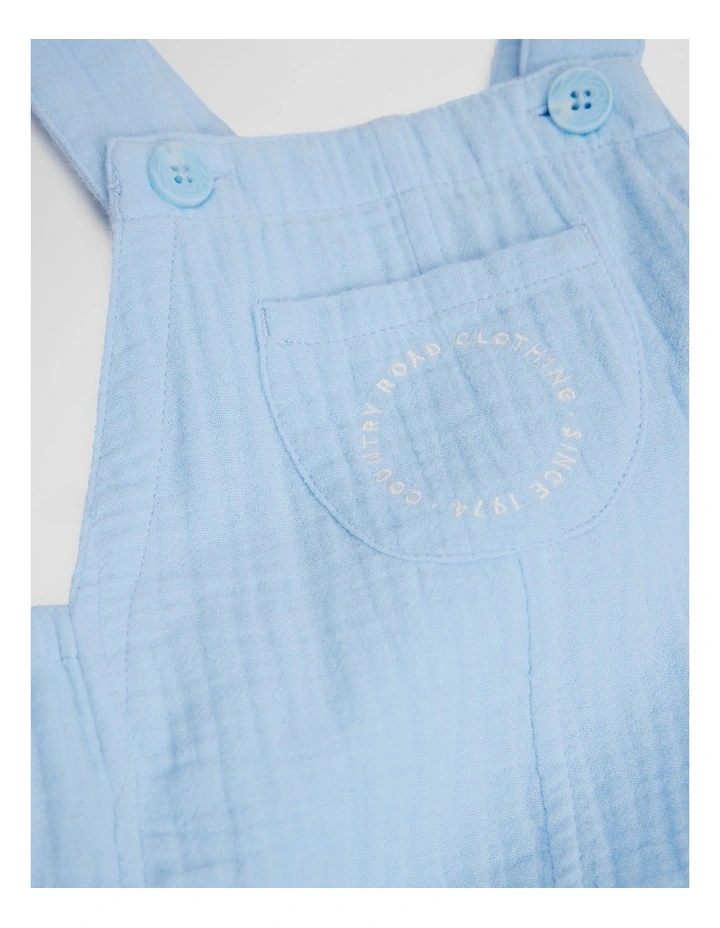 Organically Grown Cotton Textured Unisex Overall in Cloud image 5