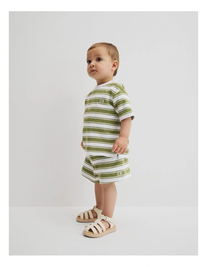 Terry Short in Pear Stripe image 1
