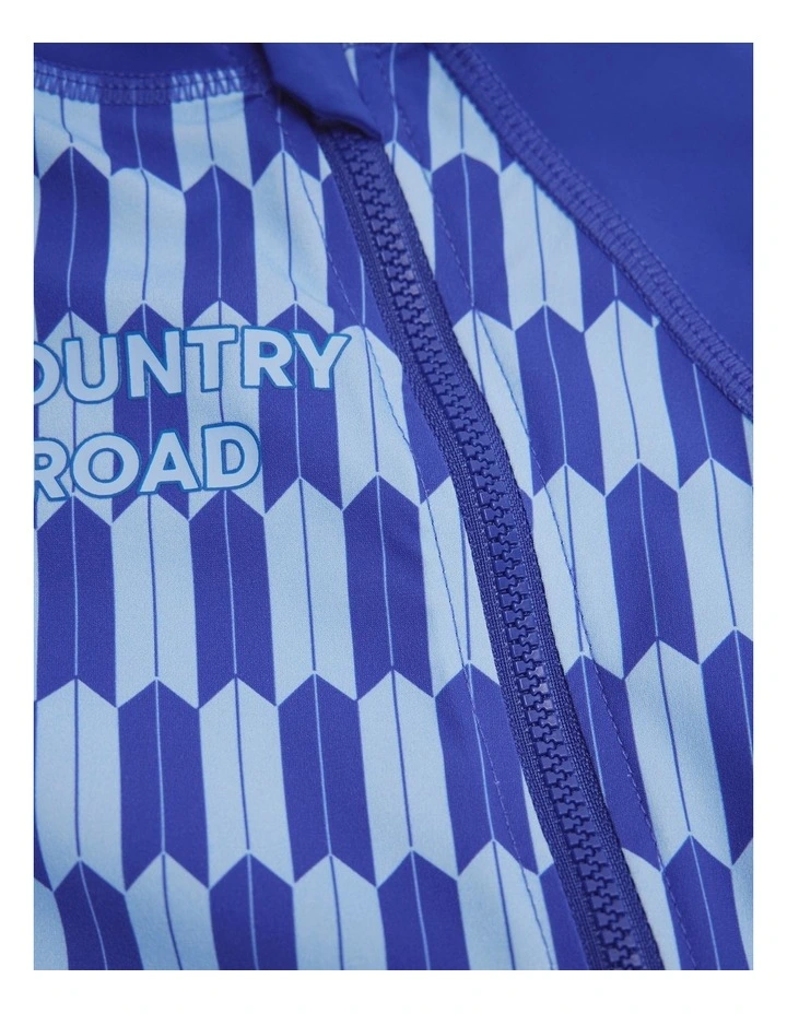 Geometric Logo Swimsuit in Cobalt Blue image 5