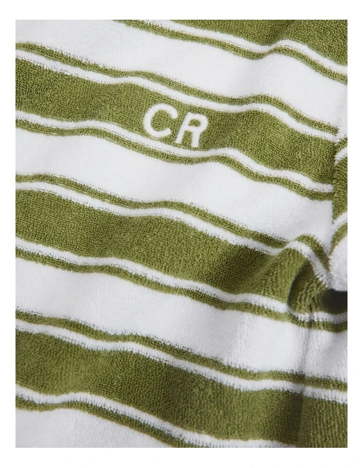 Relaxed Terry T-shirt in Pear Stripe image 5
