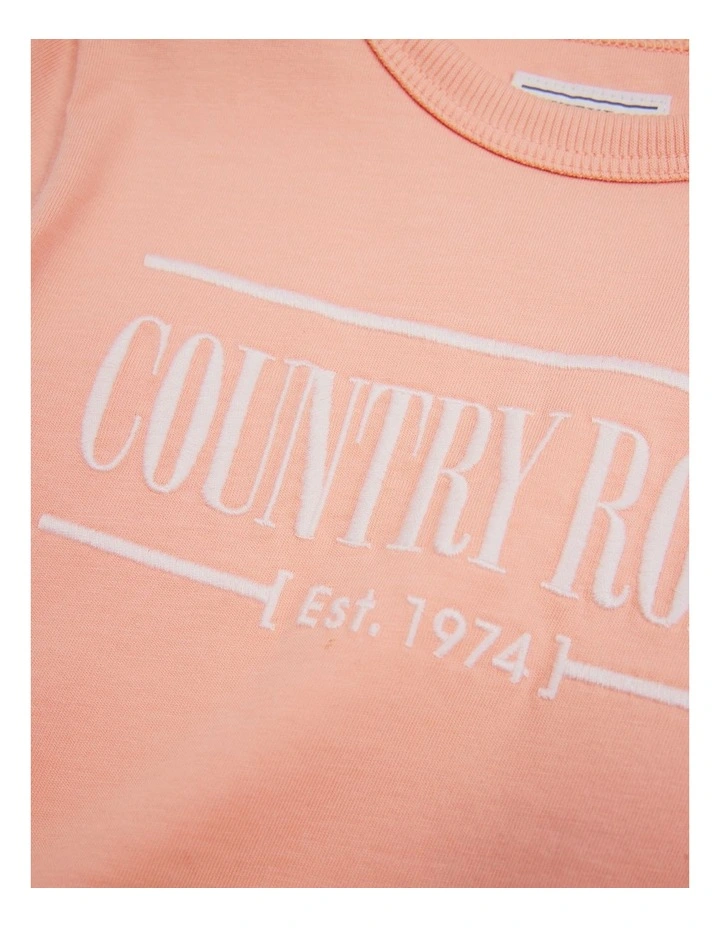 Australian Cotton Heritage T-shirt in Peach Multi image 3