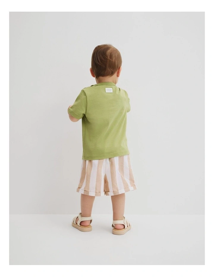 Organically Grown Cotton Grasshopper T-shirt in Pear image 3