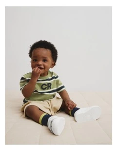 Cr Stripe T-shirt in Pear