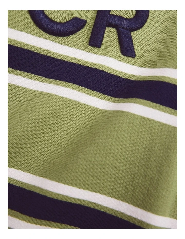 Cr Stripe T-shirt in Pear image 5