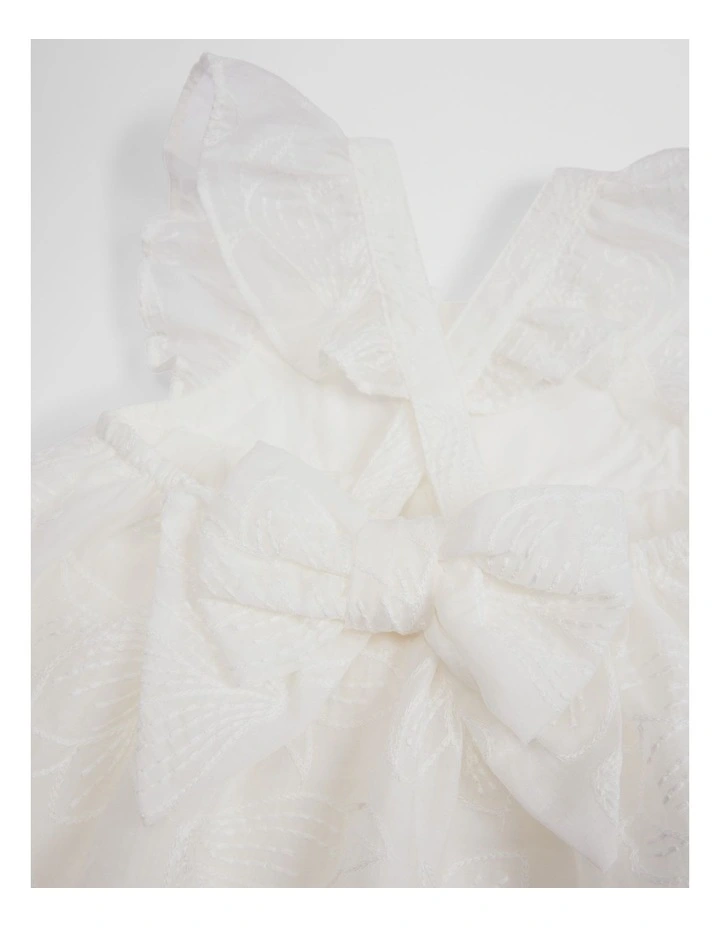 Floral Frill Strap Dress in Marshmallow image 5