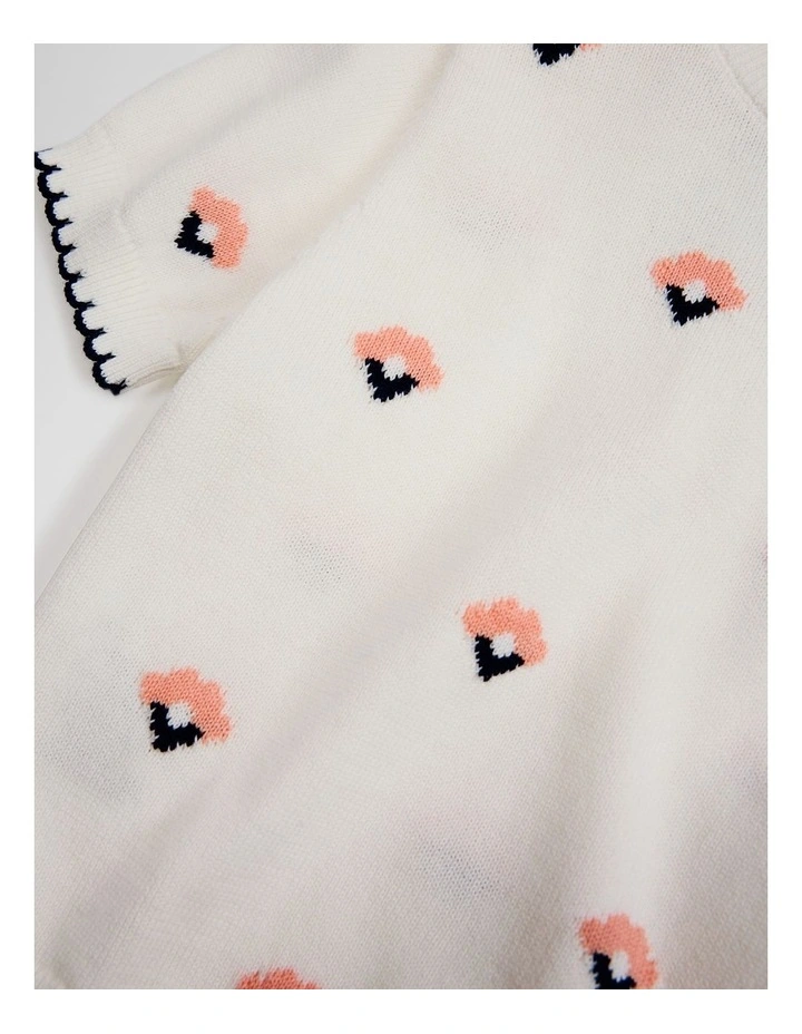 Flower Knit Top in Vanilla image 5