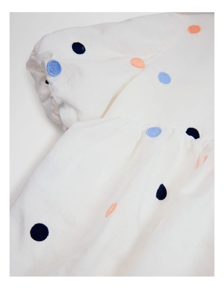 Puff Sleeve Romper in Marsh Spot image 5