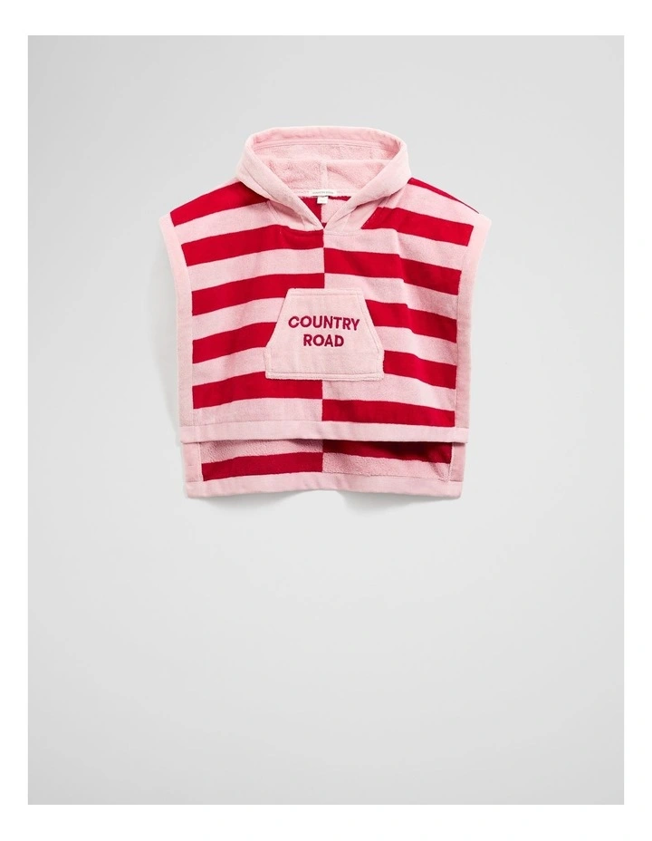 Block Stripe Poncho in Multi Pink image 1