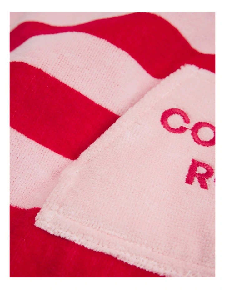 Block Stripe Poncho in Multi Pink image 2