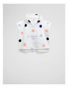 Multi Spot Poncho in Marshmallow