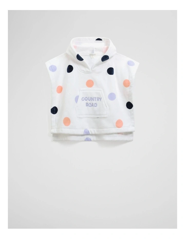 Multi Spot Poncho in Marshmallow image 1