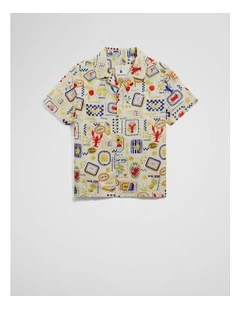 Stamp Shirt in Multi Print