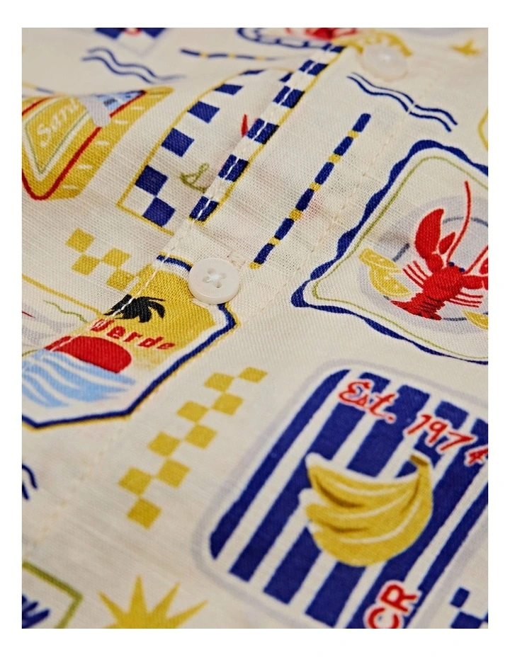 Stamp Shirt in Multi Print image 2