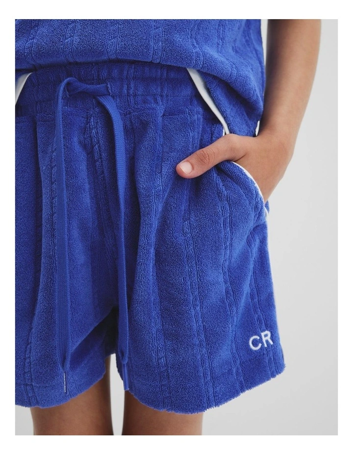 Terry Cable Short in Cobalt Blue image 2