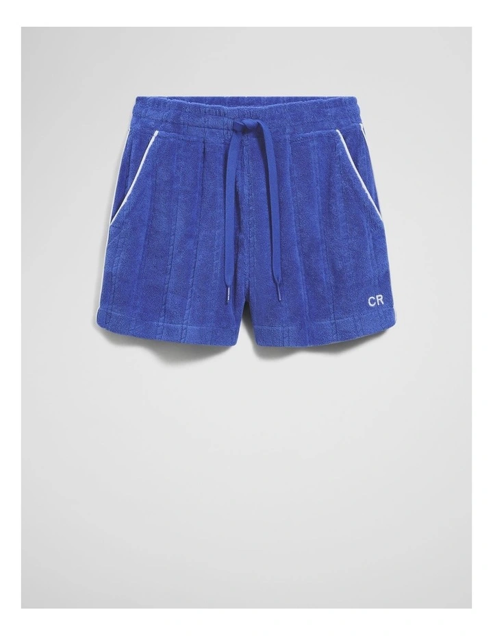 Terry Cable Short in Cobalt Blue image 4