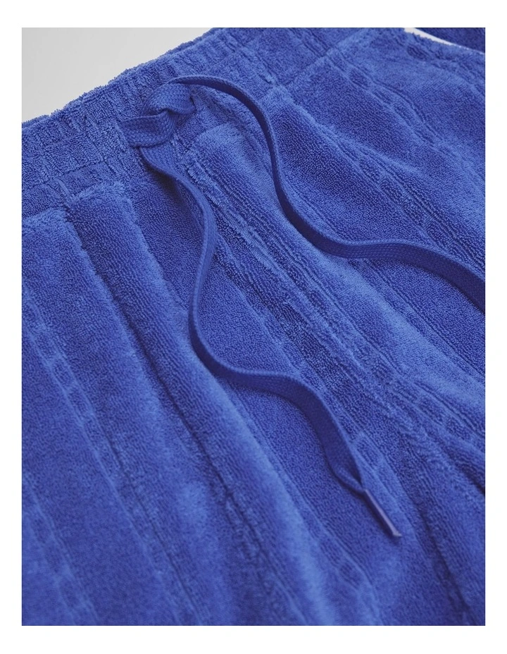 Terry Cable Short in Cobalt Blue image 5