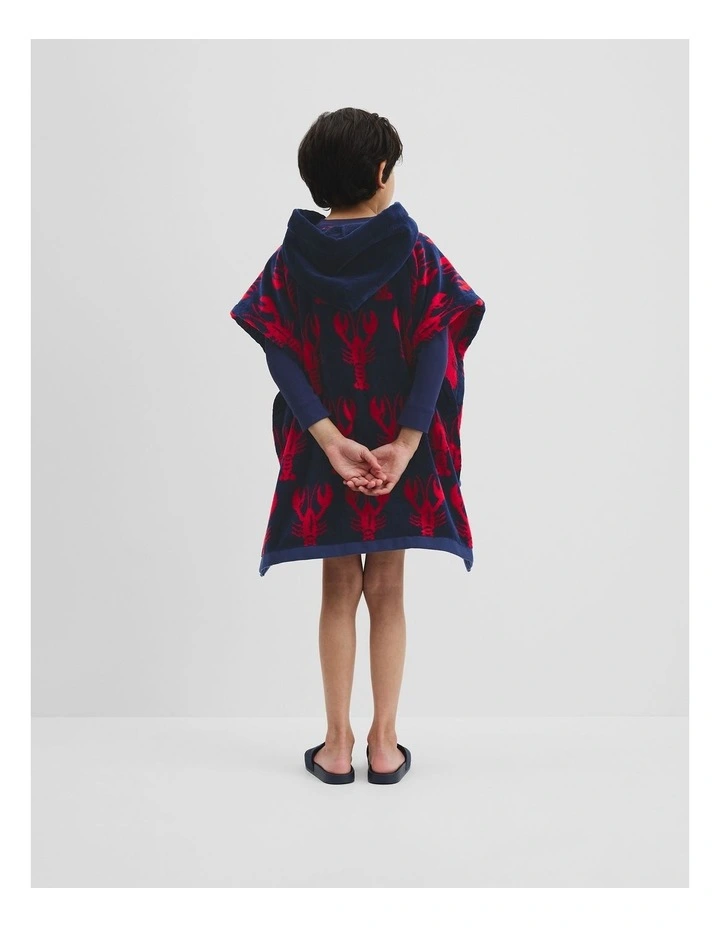 Australian Cotton Lobster Poncho in Navy image 3